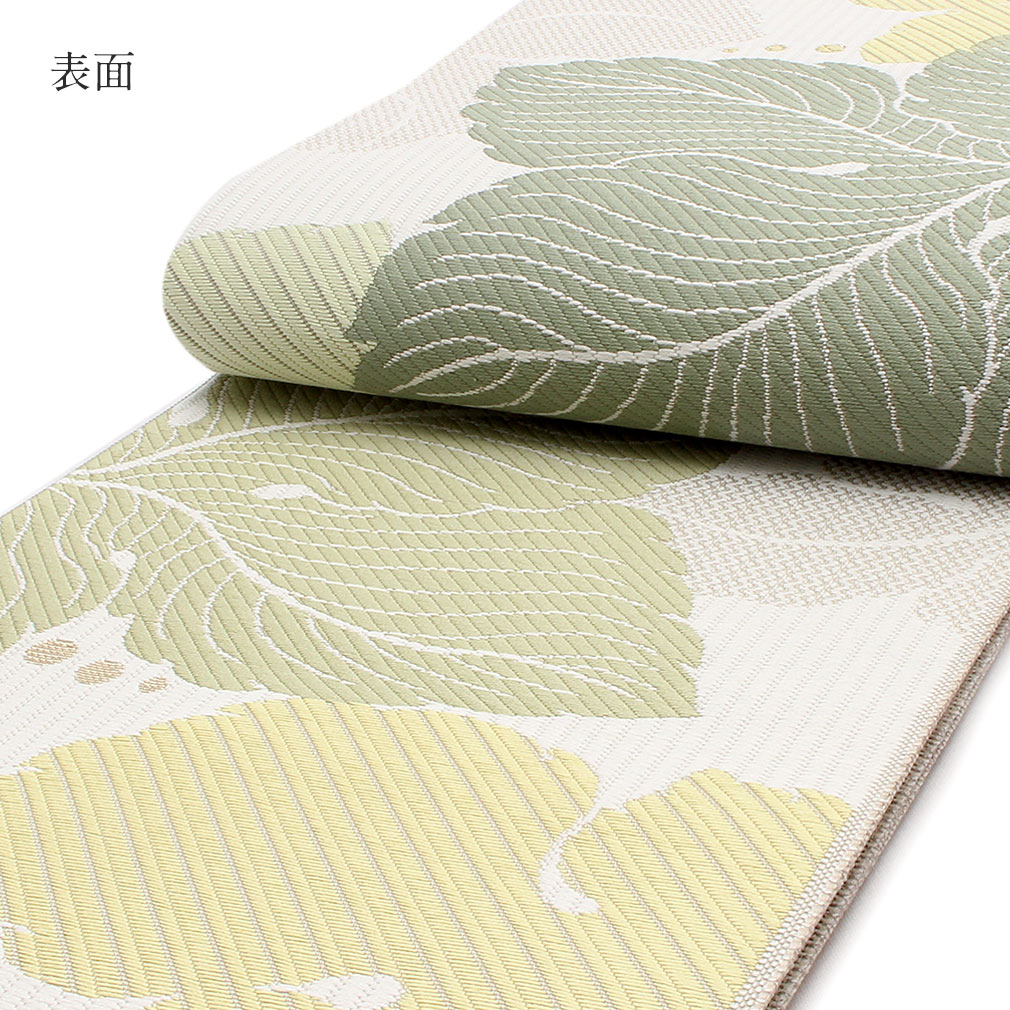 楽天市場】博多帯 半幅帯 本場筑前博多織 未使用 協和織工場 緑 葡萄の