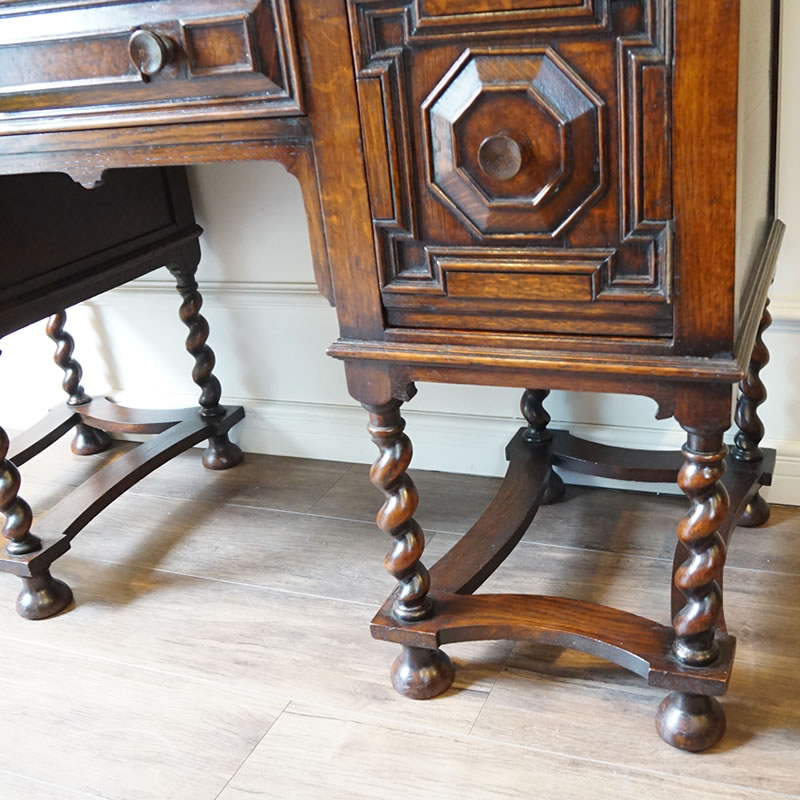 楽天市場】イギリス製 アンティーク家具 両袖デスク 机 オーク材