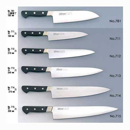 楽天市場】ミソノ MISONO UX10 牛刀 ツバ付 270mm包丁 NO.714 本刃