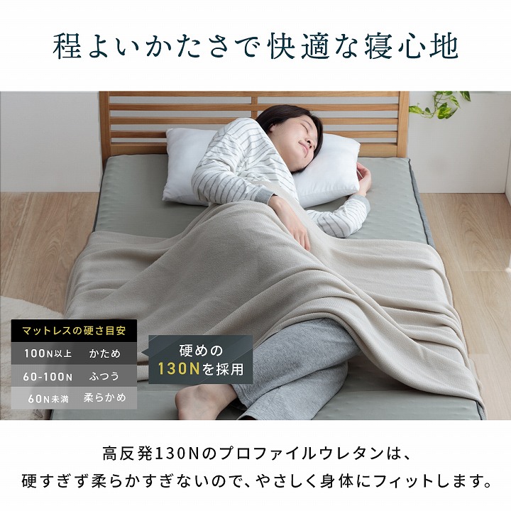 楽天市場】マットレス ダブル 三つ折り 高反発 プロファイルウレタン
