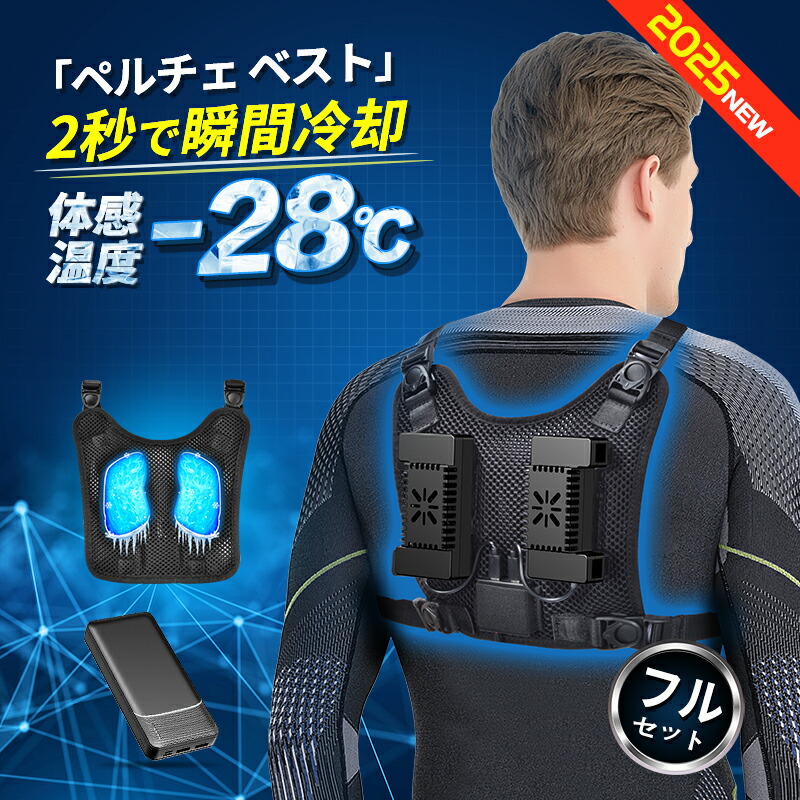 楽天市場】ペルチェベスト 冷却ベスト 空調作業服 10000mAh 大容量