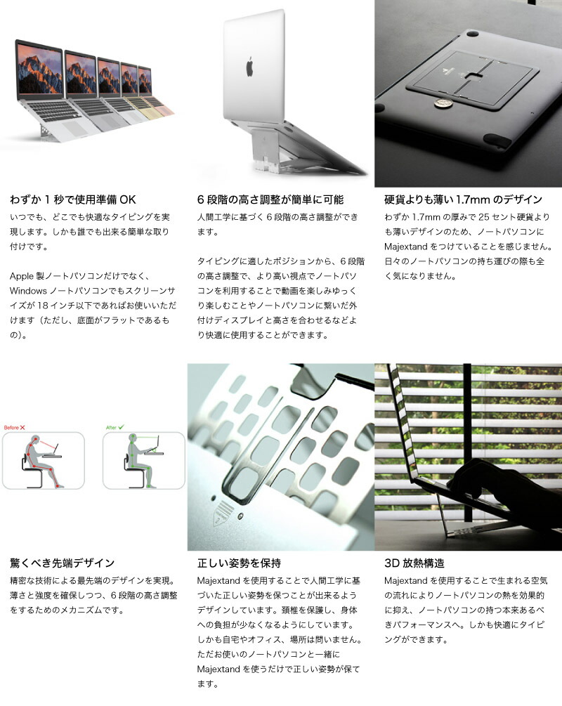 楽天市場】［楽天ランキング1位獲得］ ONED Majextand 超薄型 Macbook