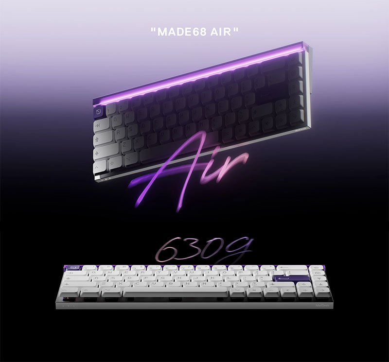 楽天市場】MelGeek MADE68 AIR 65% 英語配列 有線 8000Hz ラピッド