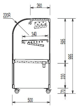 楽天市場】【送料無料】新品！大穂 冷蔵ショーケース前引戸背面壁付