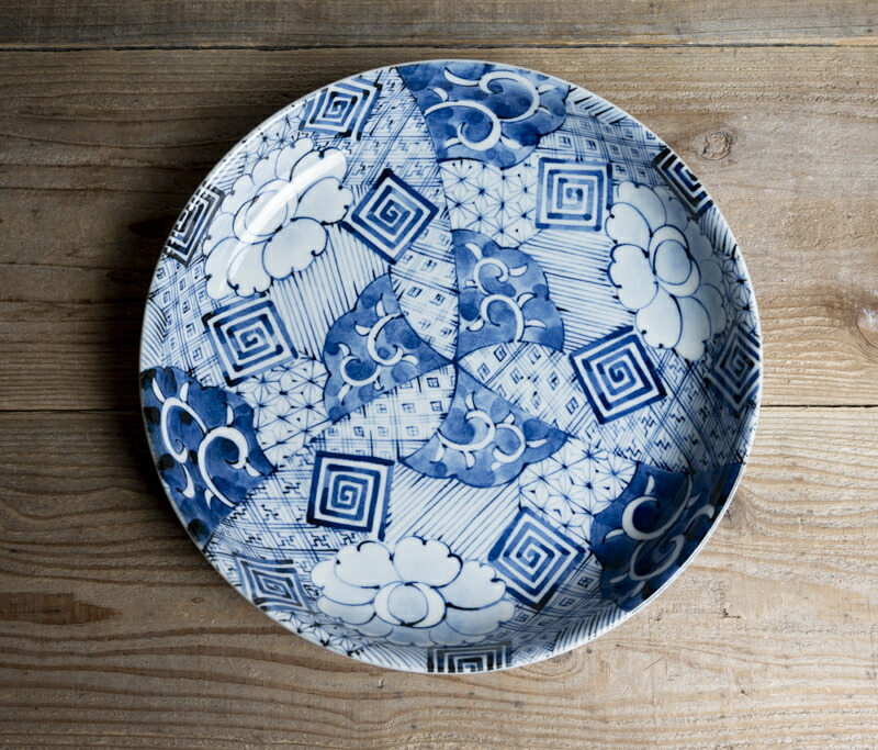 楽天市場】骨董○染付花文大皿○松峰銘 / 美濃焼 | 昭和頃-20世紀頃