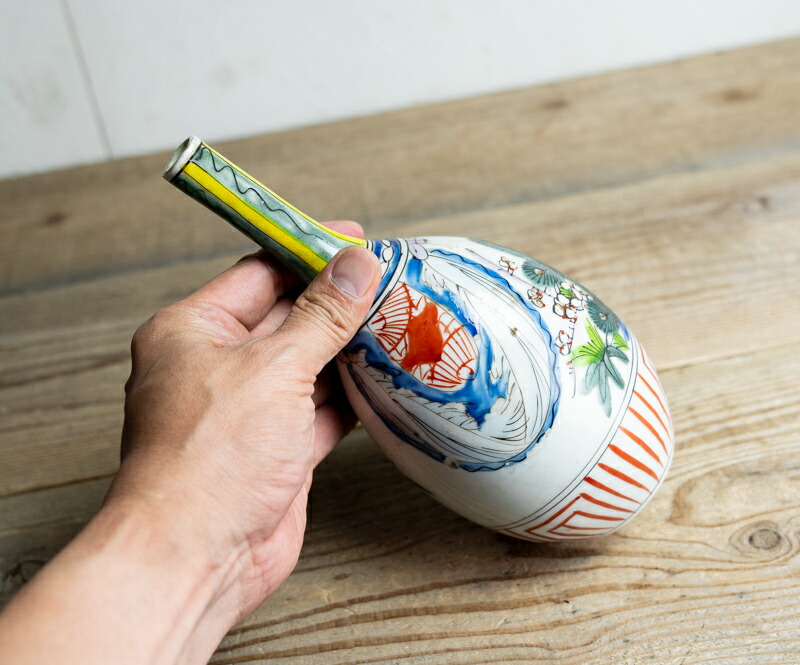 楽天市場】骨董○古伊万里色絵御神酒徳利○H22.6cm / 大型 | 江戸後期