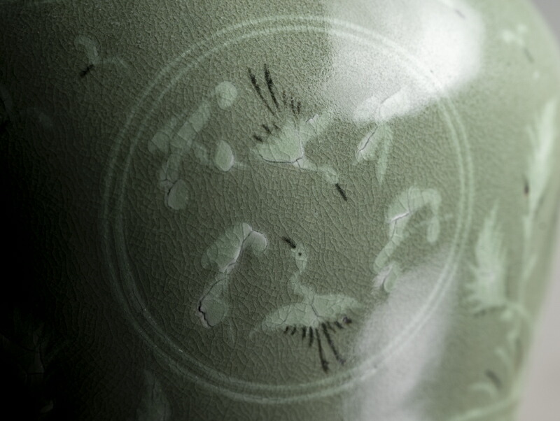 楽天市場】中古○高麗青磁象嵌鶴文壺○朝鮮半島製 | 20世紀頃 | 磁器