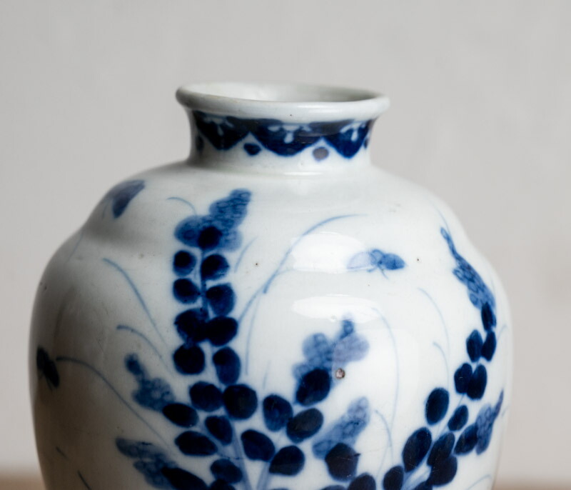 現状品】古伊万里 染付 花蝶柄 菓子鉢10個セット アンティーク レトロ