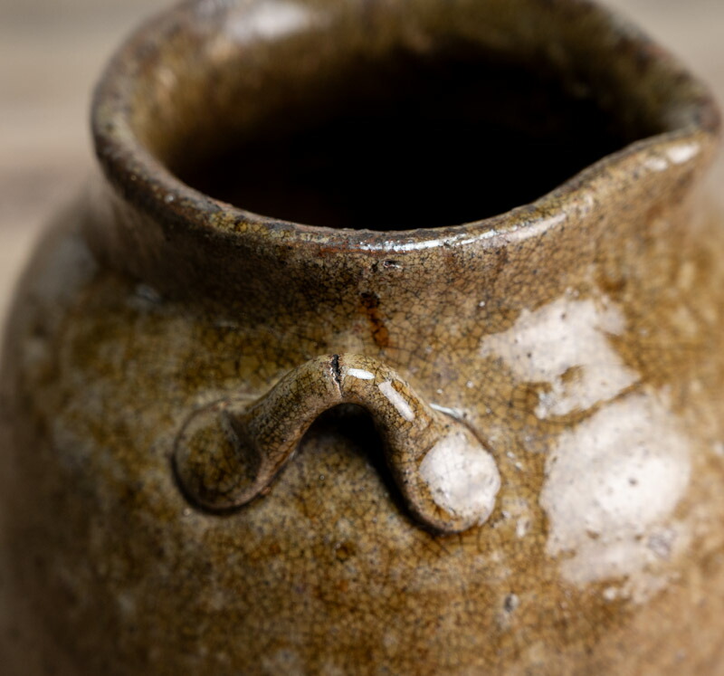 楽天市場】骨董○越前焼お歯黒壺○ | 江戸時代-18世紀頃 |古陶器 | 六