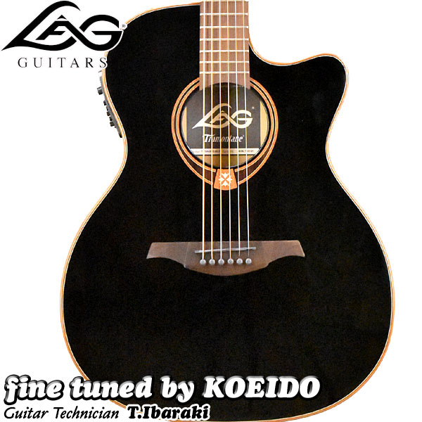 楽天市場】LAG Guitars T118ASCE BLK【スペア弦付き】【送料無料