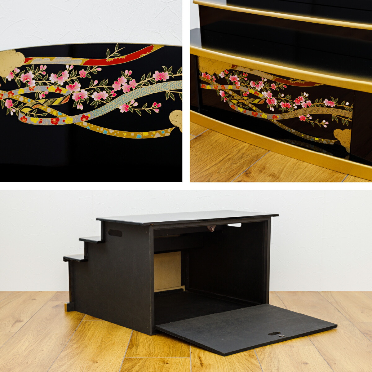 楽天市場】雛人形 五人飾り 三段飾り 収納飾り 眞壽雛 天橋立(あまのは