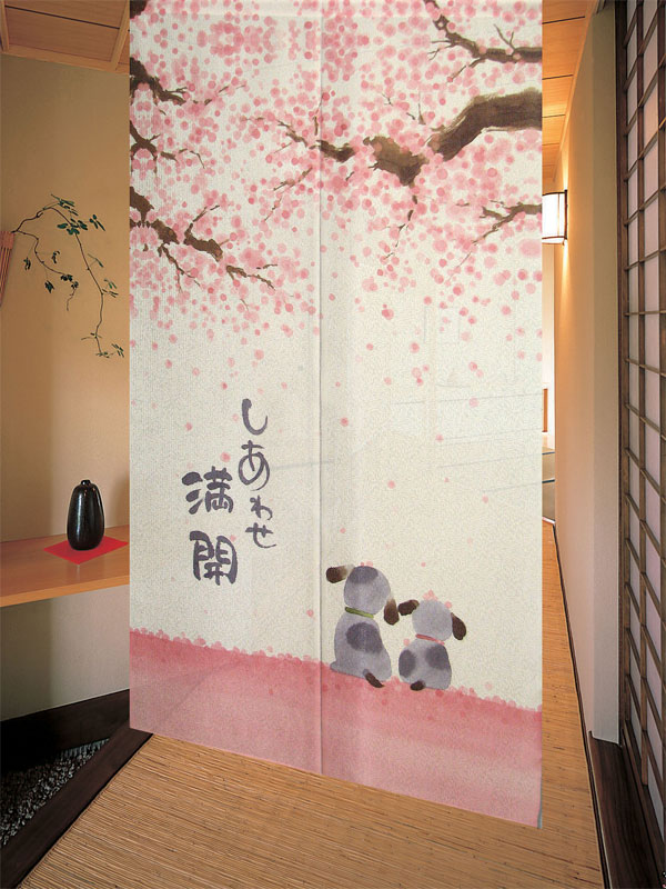 楽天市場】幸せ満開 幅85cm×丈150cm モダン な レース のれん おしゃれ