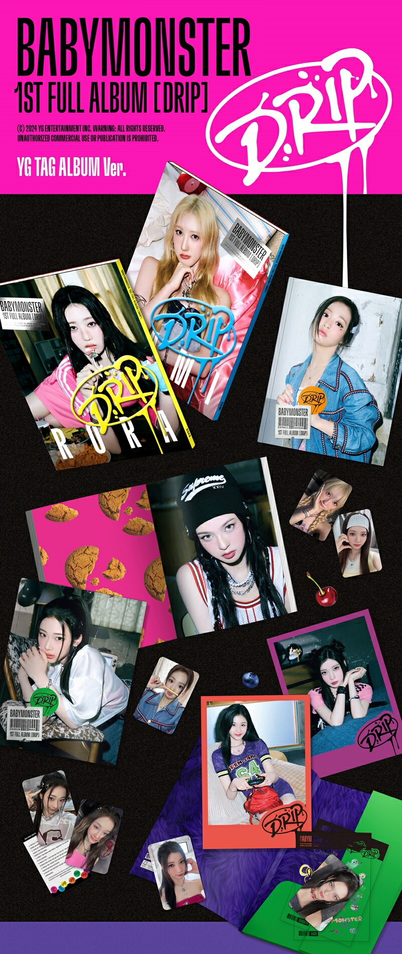 楽天市場】BABYMONSTER - DRIP (YG TAG ALBUM Ver.) / 1st FULL ALBUM