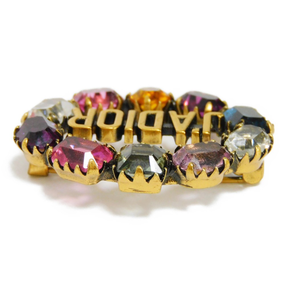 Dior ロゴブローチ クリスタル付き Dior クリスタル装飾 ロゴブローチ