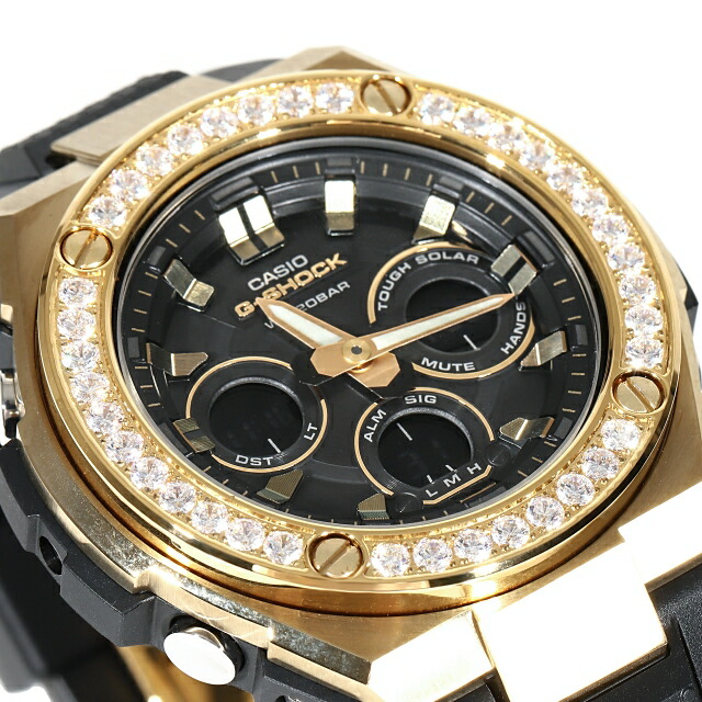 楽天市場】G-SHOCK GST s100G Gスチール ラージサイズ ゴールド 大粒CZ