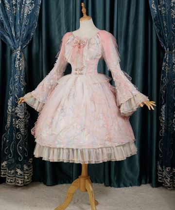 楽天市場】ドレスワンピース＋ベルト＋ケープ 3点 セット 2色 甘ロリ