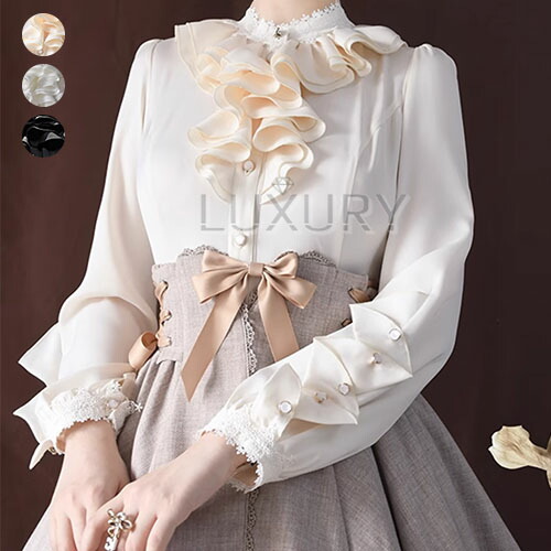 楽天市場】【納期60日】ロリータファッション ブラウス のみ 3色