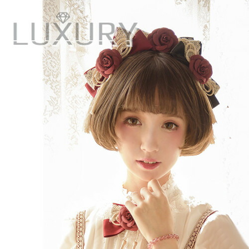 楽天市場】ロリータ NyaNya 和風 サイドリボン 薔薇コサージュ 1個販売