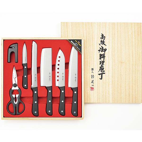楽天市場】陳建一 御料理包丁7PCセット (CK-535) 桐箱入 キッチン