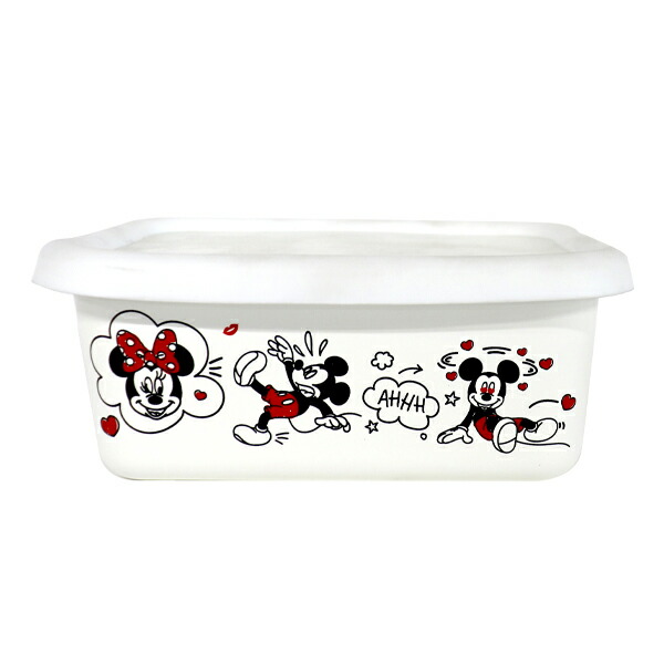 楽天市場】ミッキー&ミニー SH ホーローレクタングルストッカー・M(MMJ