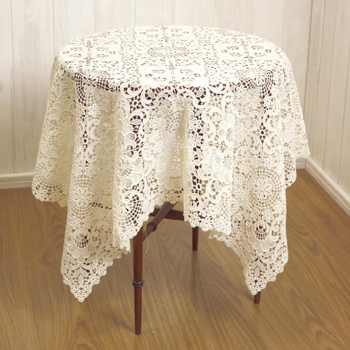 フランス アンティーク ヴィンテージ ギュピールレース テーブルクロス