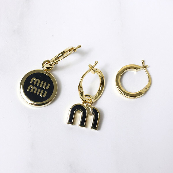 楽天市場】MiuMiu ミュウミュウ Set of Enameled Metal Earrings