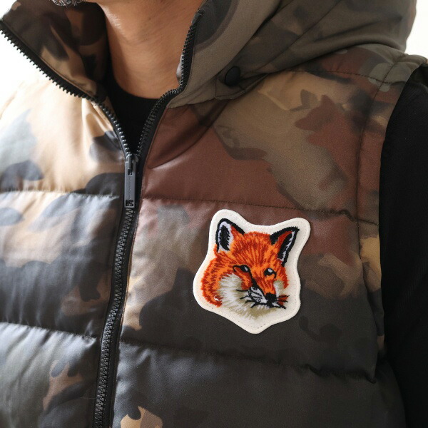 楽天市場】Maison Kitsune メゾンキツネ Quilted Camo Print Shell