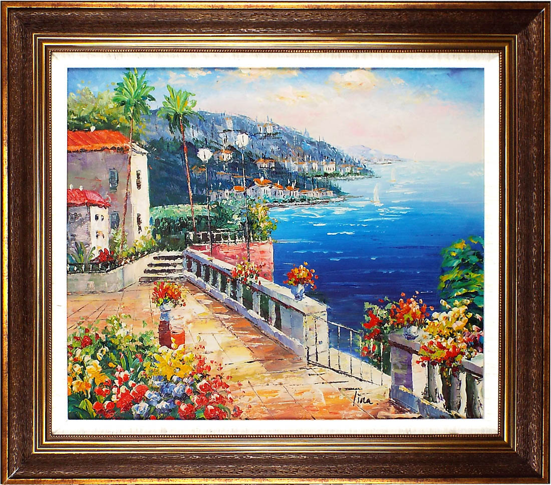 楽天市場】海の絵 絵画 油絵 アートパネル開業祝い 開院祝い「地中海の