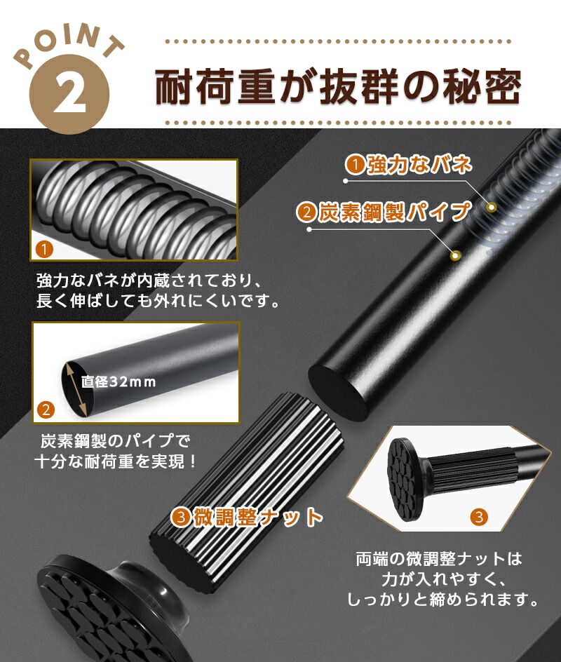 楽天市場】突っ張り棒 強力 320cm ツッパリ棒 つっぱり棒 3m 以上