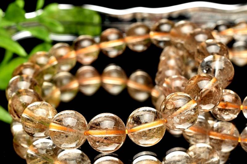 楽天市場】シャンパンカラー ルチルクォーツ 8.5mm ブレスレット