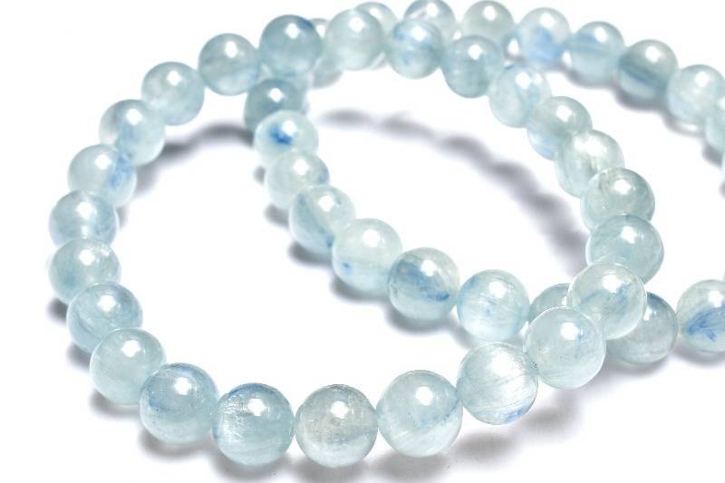 楽天市場】天然ブルーカラー カイヤナイトシリカ 7.5mm ブレスレット