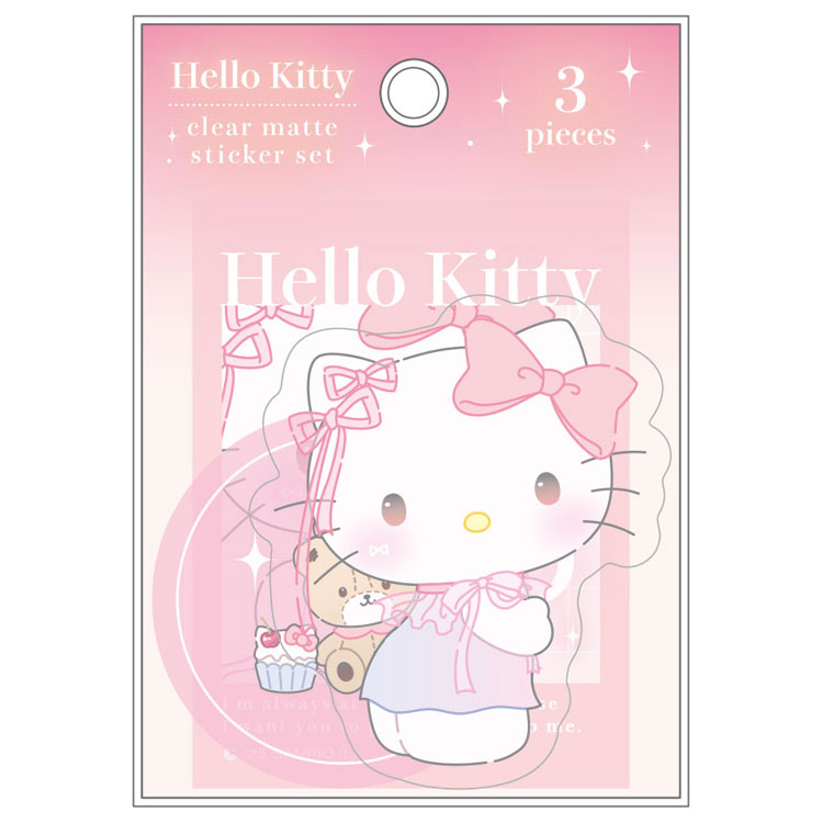 楽天市場】ハローキティ クリアマットステッカーセット 254262