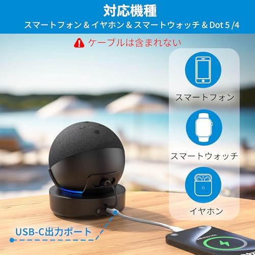 楽天市場】Echo Dot 第5世代 バッテリーベース Dot 5 バッテリー