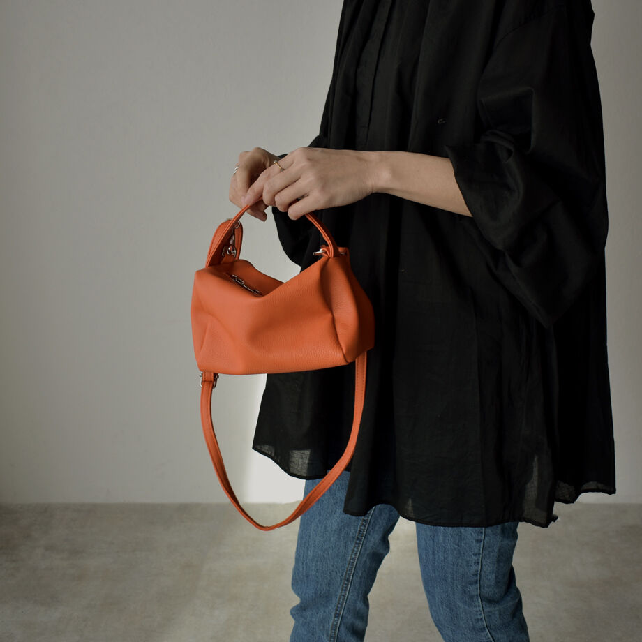 楽天市場】ミニボックス ショルダーバッグ ホワイト/オレンジ/ブラック