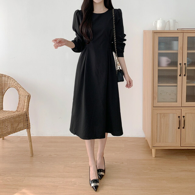 楽天市場】長袖 ワンピース 春 きれいめ ワンピース 膝丈 ウエスト