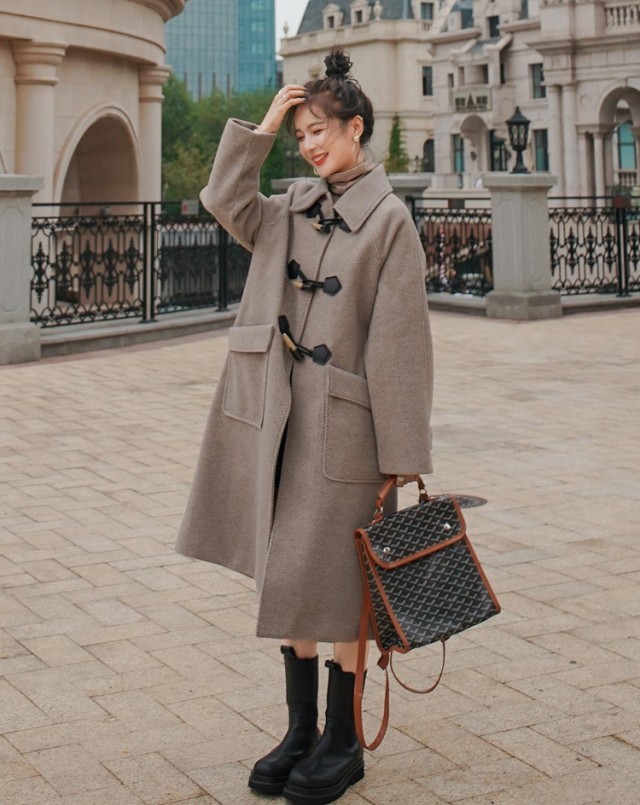 楽天市場】ヘリンボーン コート ダッフルコート ロング レディース