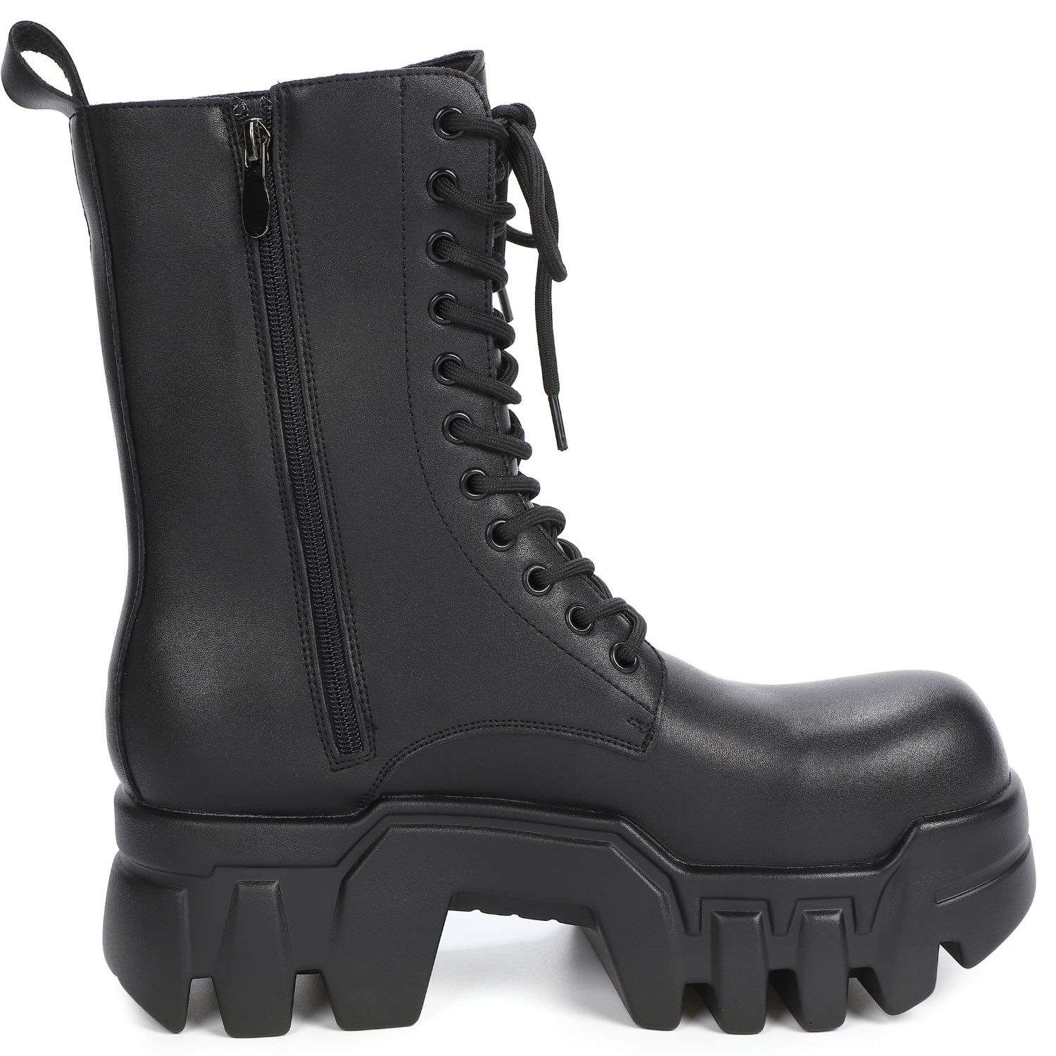 楽天市場】最大10cm身長アップ メンズ 厚底ブーツ ブラック ジップ