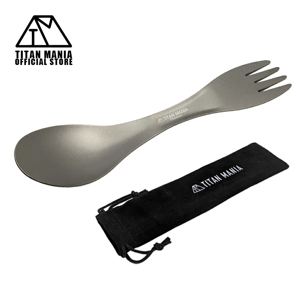 楽天市場】TITAN MANIA(チタンマニア) カトラリー チタン製 2in1 一
