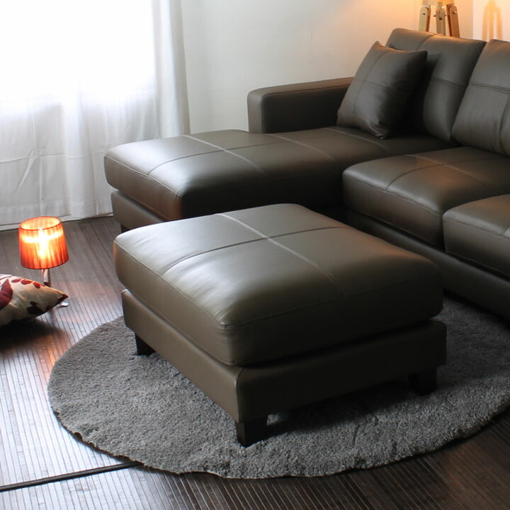 楽天市場】オットマン スツール 本革 1人掛けソファ ワイド 大型