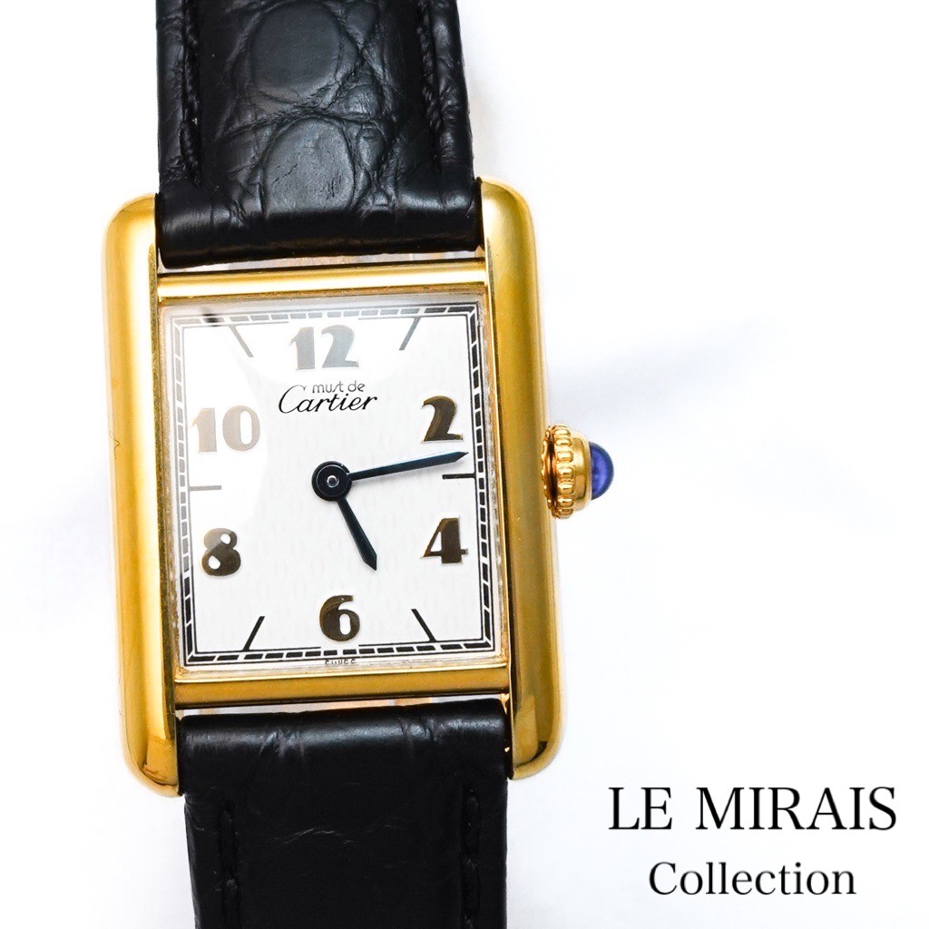 楽天市場】【仕上済/ベルト2種】カルティエ マストタンク 飛びアラビア