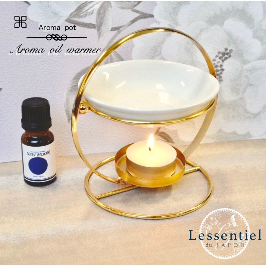 楽天市場】【アロマオイルウォーマー】サークル ゴールド ポット