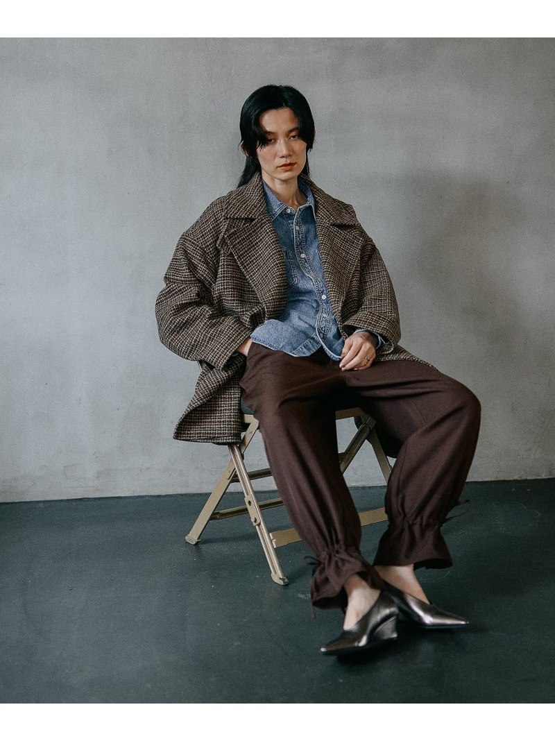 楽天市場】ウーリーダブルミドルチェックコート LEPSIM レプシィム