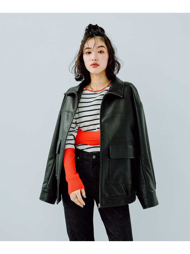 楽天市場】フェイクレザーブルゾン LEPSIM レプシィム ジャケット