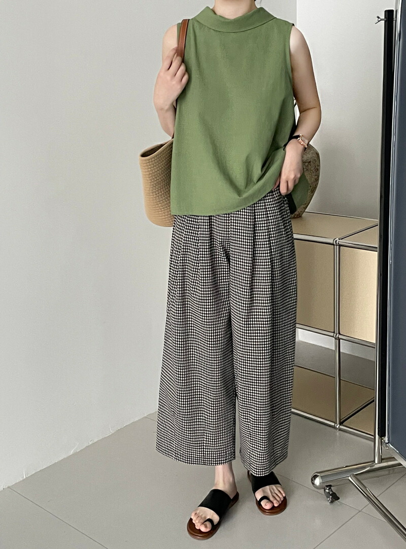 楽天市場】ガウチョパンツ ロング チェック 夏 ワイドパンツ 柄 ロング