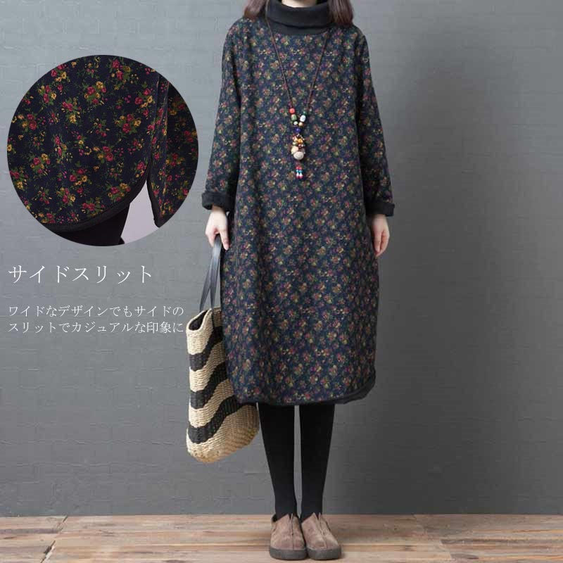 楽天市場】ワンピース 長袖 チュニック 冬 レディース チュニック