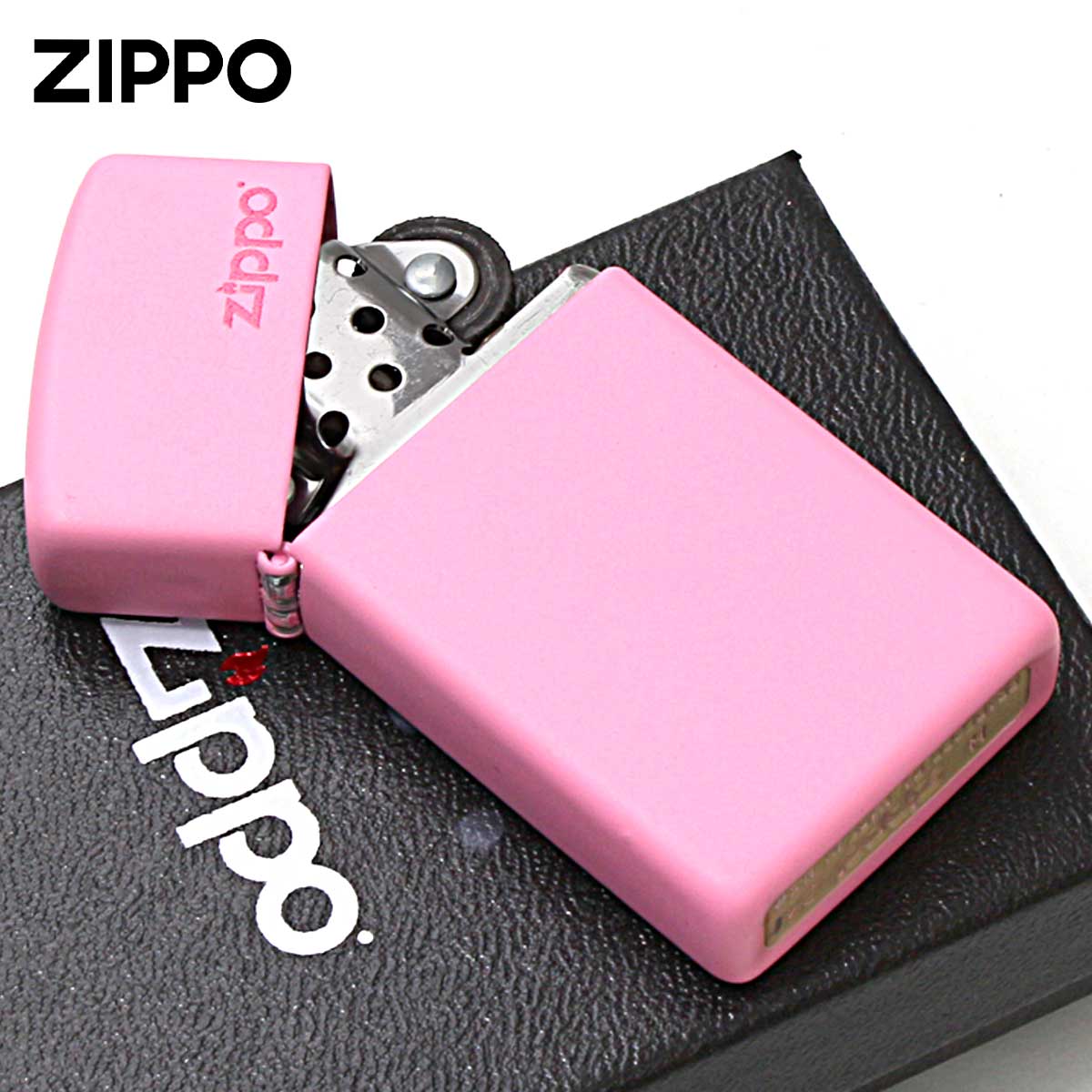 楽天市場】Zippo ジッポライター スリム ピンク マット ジッポ ロゴ