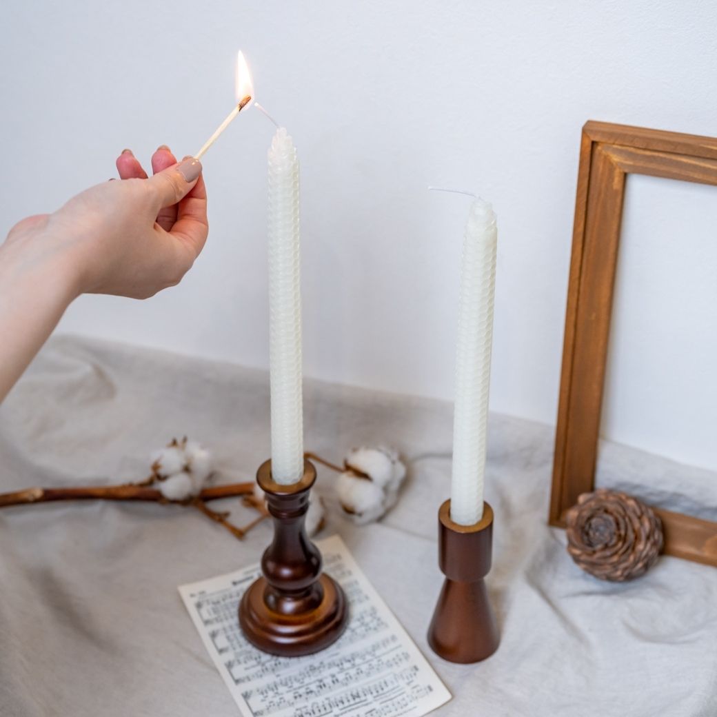 楽天市場】キャンドルホルダー 2個セット 木製 木 ウッド キャンドル