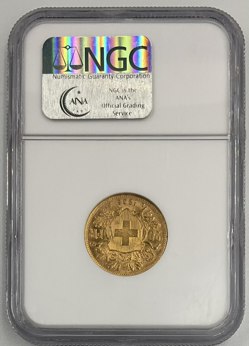 楽天市場】1935年 LB スイス ヘルヴェティア 20フラン 金貨 アルプスの