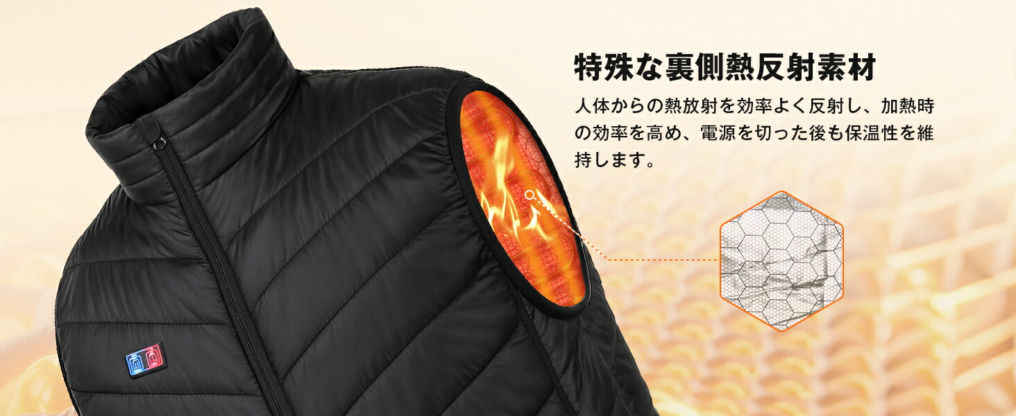 楽天市場】電熱式ベスト ヒートベスト バッテリー付き 30000mAh 電熱