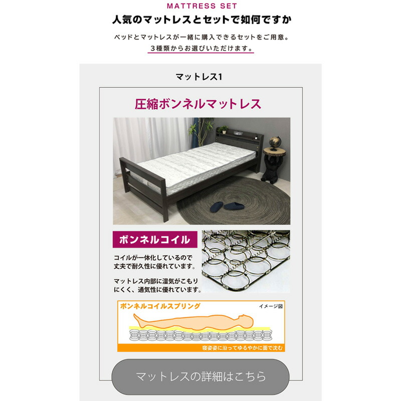 楽天市場】ダブルベッド 【高級ピロートップポケットマット付き